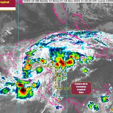 Tormenta tropical Sara se mantiene estacionaria al norte de las costas de Honduras