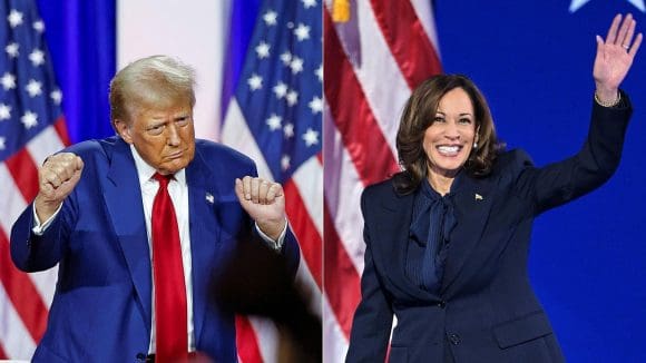 Proyecciones dan ventaja a Donald Trump sobre Kamala Harris