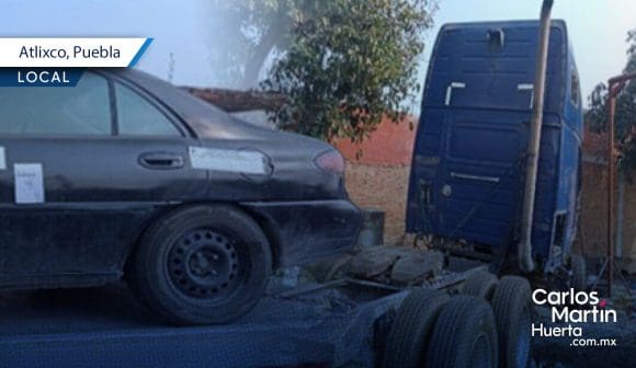 Catean inmueble en Atlixco donde aseguraron un tractocamión y autopartes  