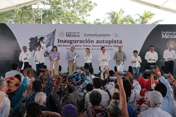 Claudia Sheinbaum inaugura autopista Jala- Puerto Vallarta, tramo: Bucerías- Puerto Vallarta