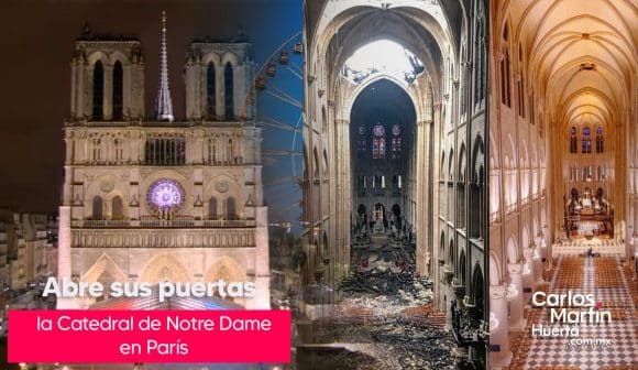 Las puertas de la Catedral de Notre Dame en París se abren al público