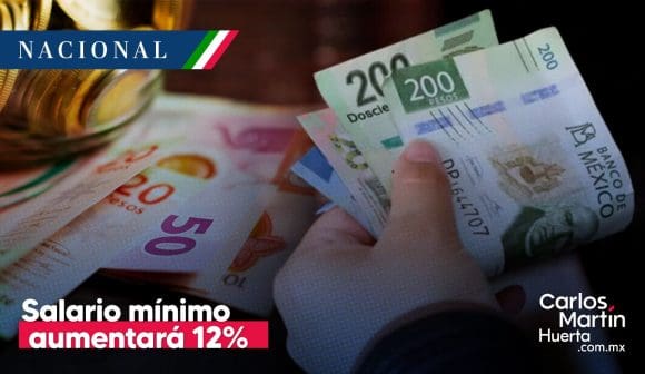 Salario mínimo en México aumentará 12% en 2025