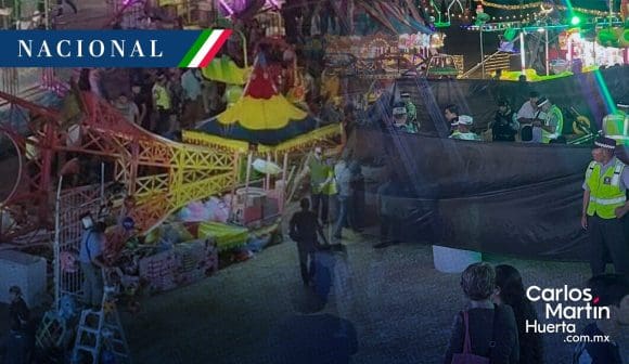 (VIDEO) Juego mecánico se desploma en feria de Acapulco y deja dos heridos