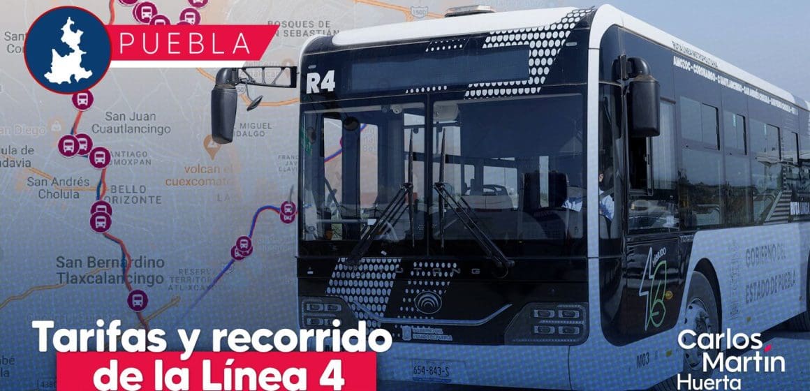 Conoce las tarifas de la Línea 4 de RUTA; diciembre será gratis