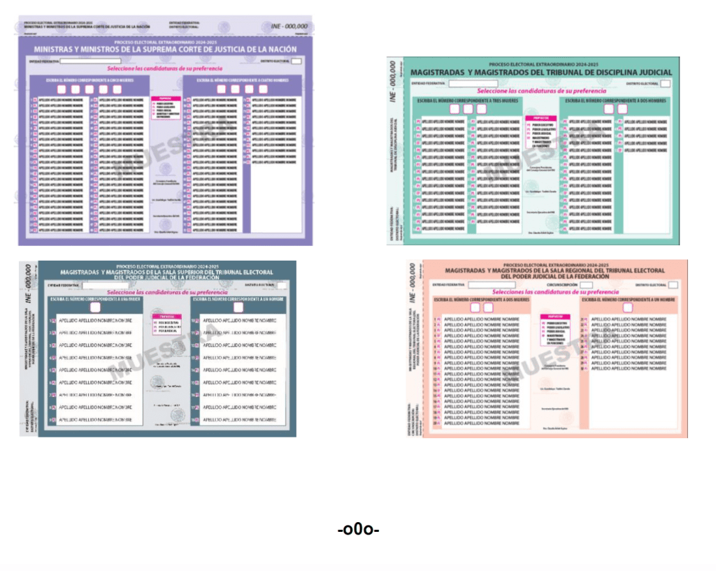 Diseno de boletas Poder Judicial