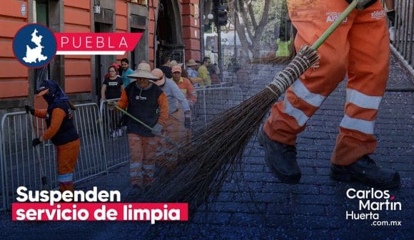 No habrá servicio de limpia este 12 de diciembre en Puebla