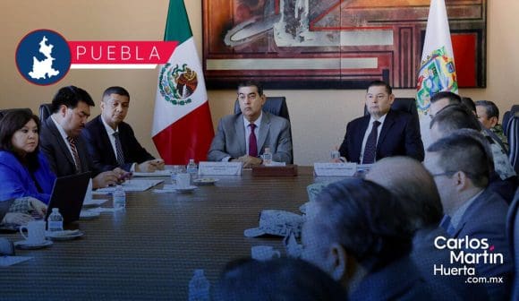 Sergio Salomón y Alejandro Armenta sostienen reunión con Mesa de Seguridad