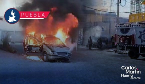 ¡Calcinada! Camioneta se incendia en la colonia Guadalupe Hidalgo