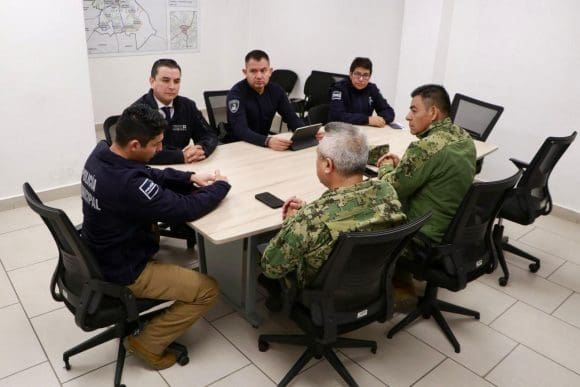 Supervisan SSP y SEMAR labores operativas en San Martín Texmelucan