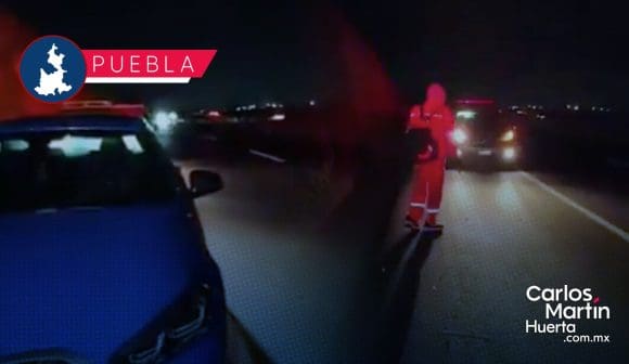 Utilizando ‘poncha llantas’ asaltaron a usuarios de la Vía Atlixcáyotl