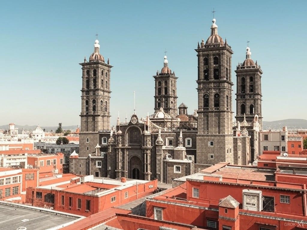 Catedral de Puebla segun IA