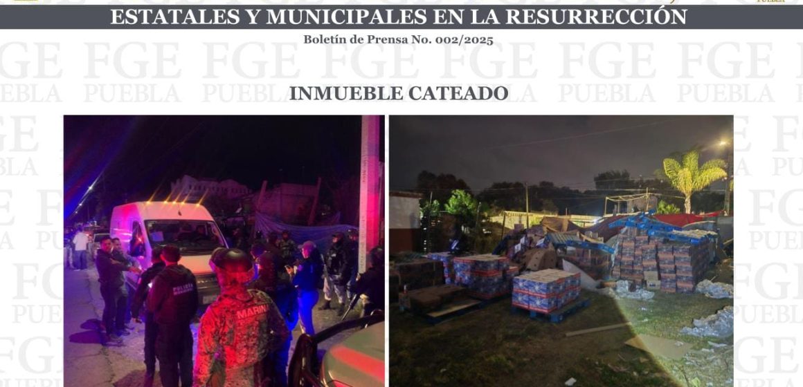 Catea FGE inmueble en La Resurrección; recuperan mercancía robada