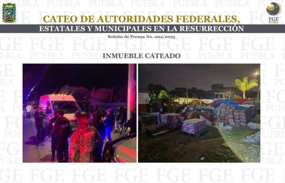 Catea FGE inmueble en La Resurrección; recuperan mercancía robada