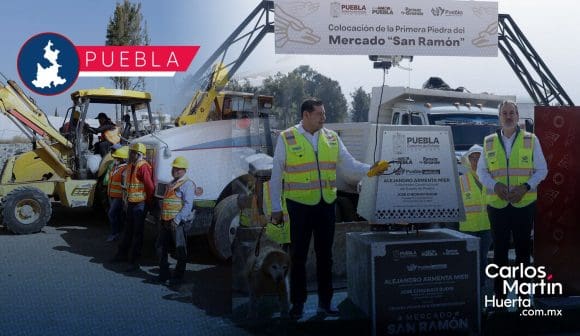 Colocan la primera piedra del Mercado San Ramón al sur de Puebla capital