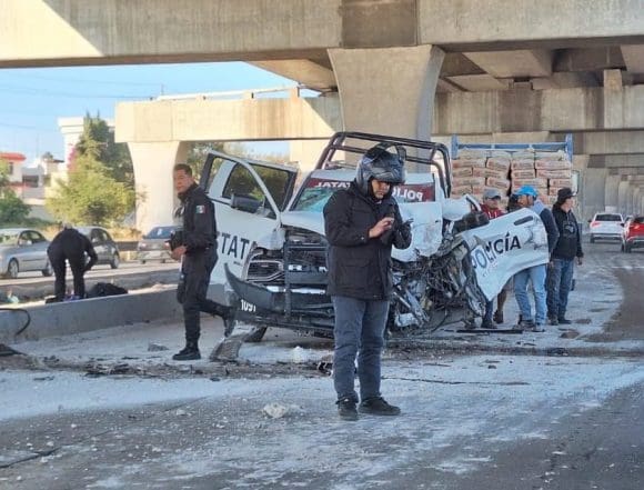 Tragedia en la autopista México-Puebla: muere policía estatal en aparatoso choque