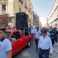 Marchan por la seguridad y la paz comerciantes de la Central de Abasto