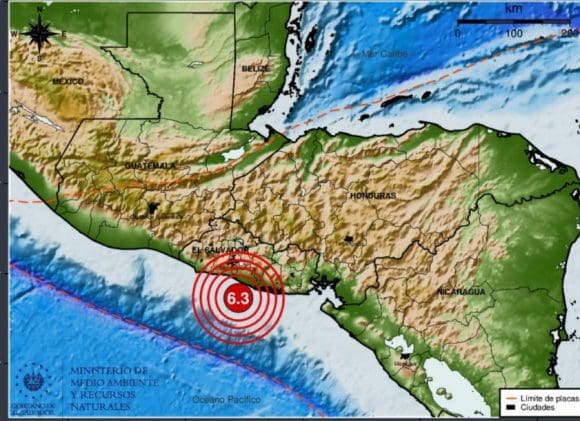 Terremoto de 6.3 sacudió a El Salvador