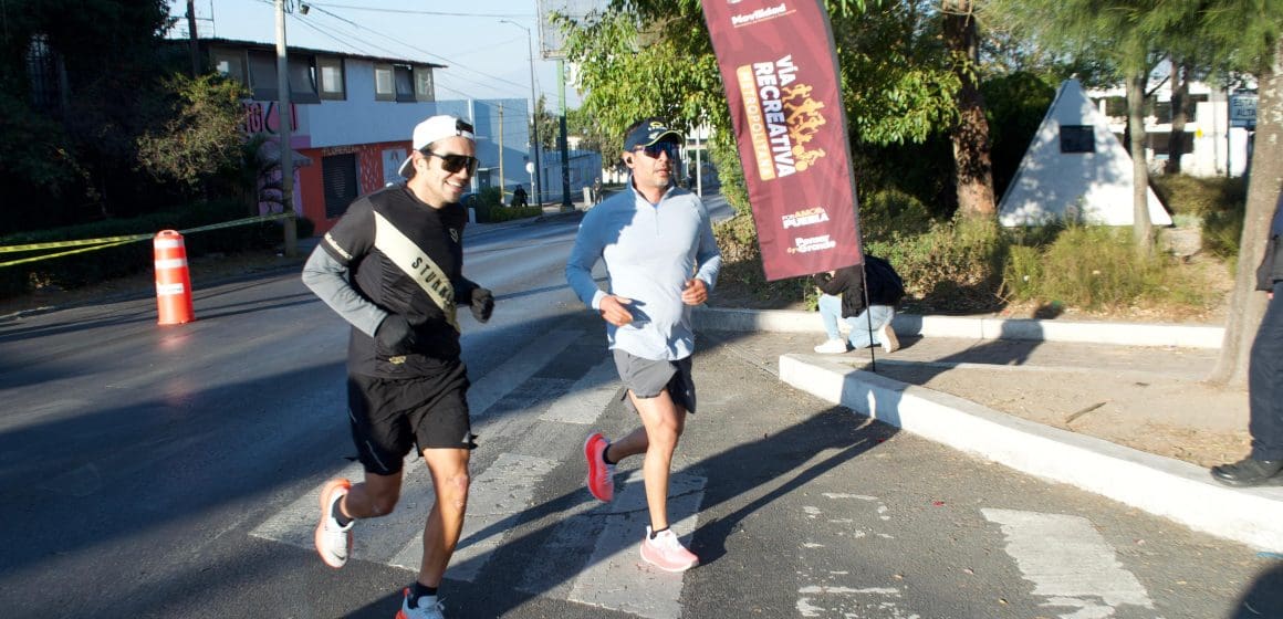 Más de 5 mil poblanos participaron en la primera edición de la Vía Recreativa Metropolitana