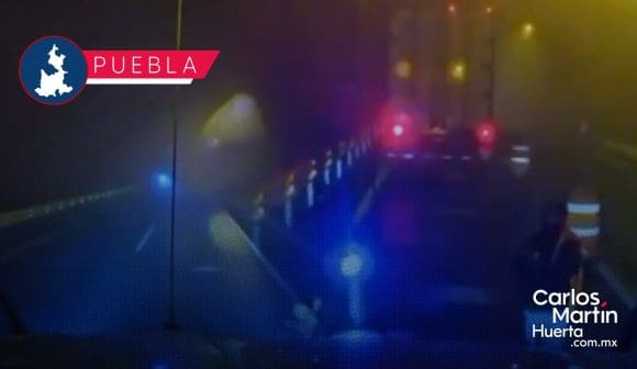 Asaltan a tráilers en la autopista Puebla-Orizaba con falso retén; aquí las imágenes
