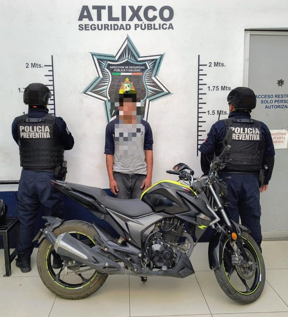 Detenido Robo de motocicletas en Atlixco