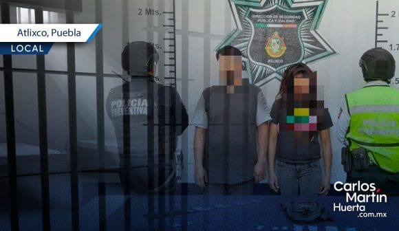 Detienen a dos personas con marihuana y cristal en Atlixco