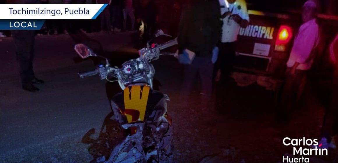 Joven de 14 años muere tras accidentarse en su motocicleta en Tochimiltzingo
