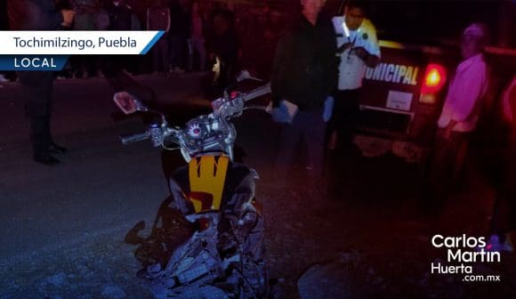 Joven de 14 años muere tras accidentarse en su motocicleta en Tochimiltzingo