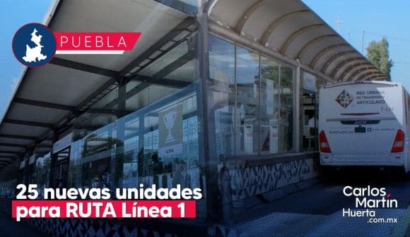 RUTA Línea 1 mejora su servicio con 25 nuevas unidades en Puebla