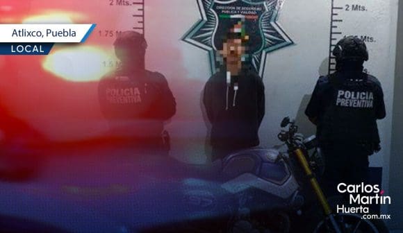 Recuperan motocicletas robadas y detienen a ladrón en Atlixco