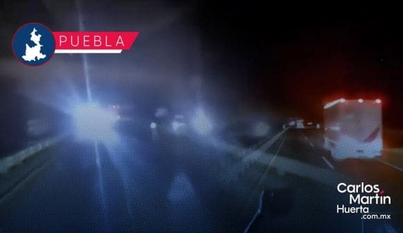 Retén falso en la Autopista Puebla-Orizaba, la nueva táctica de ladrones de transporte de carga