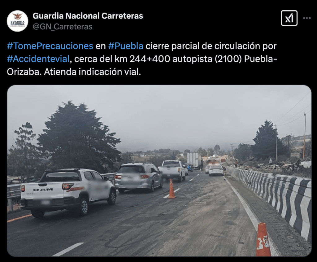 autopista Puebla Orizaba