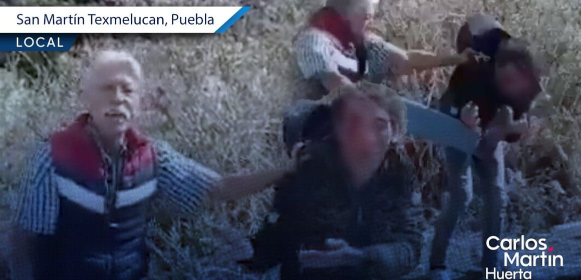 Abuelito detiene a ladrón que le robó su celular en Texmelucan; le dio una golpiza