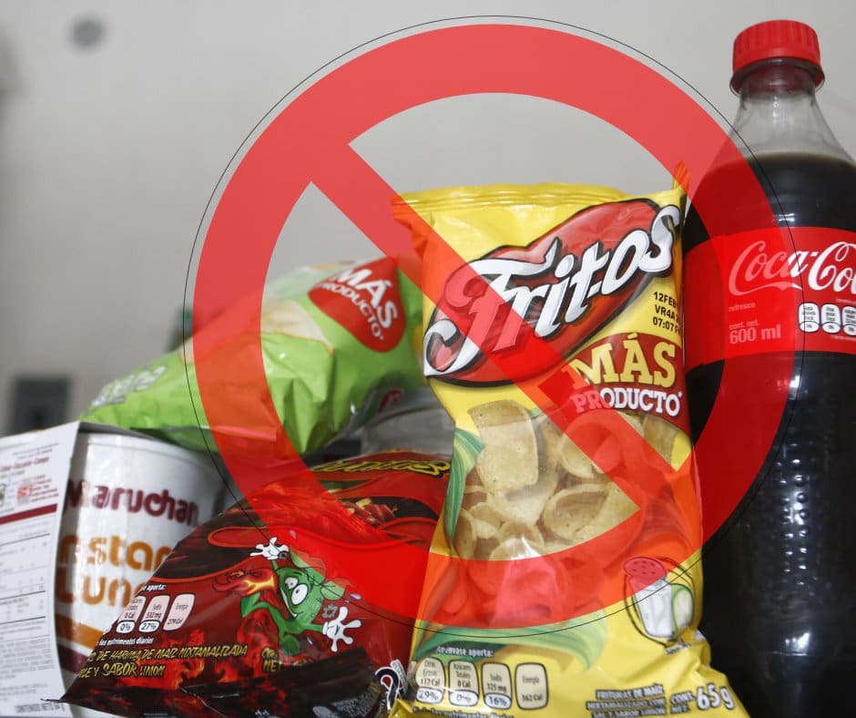 Comida chatarra en escuelas