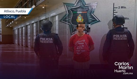 Detenido por violar sellos de seguridad y posesión de cristal en Atlixco