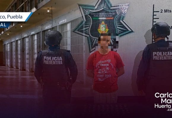Detenido por violar sellos de seguridad y posesión de cristal en Atlixco