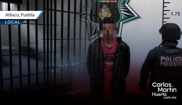 Detienen a sujeto con arma de fuego hechiza en Atlixco