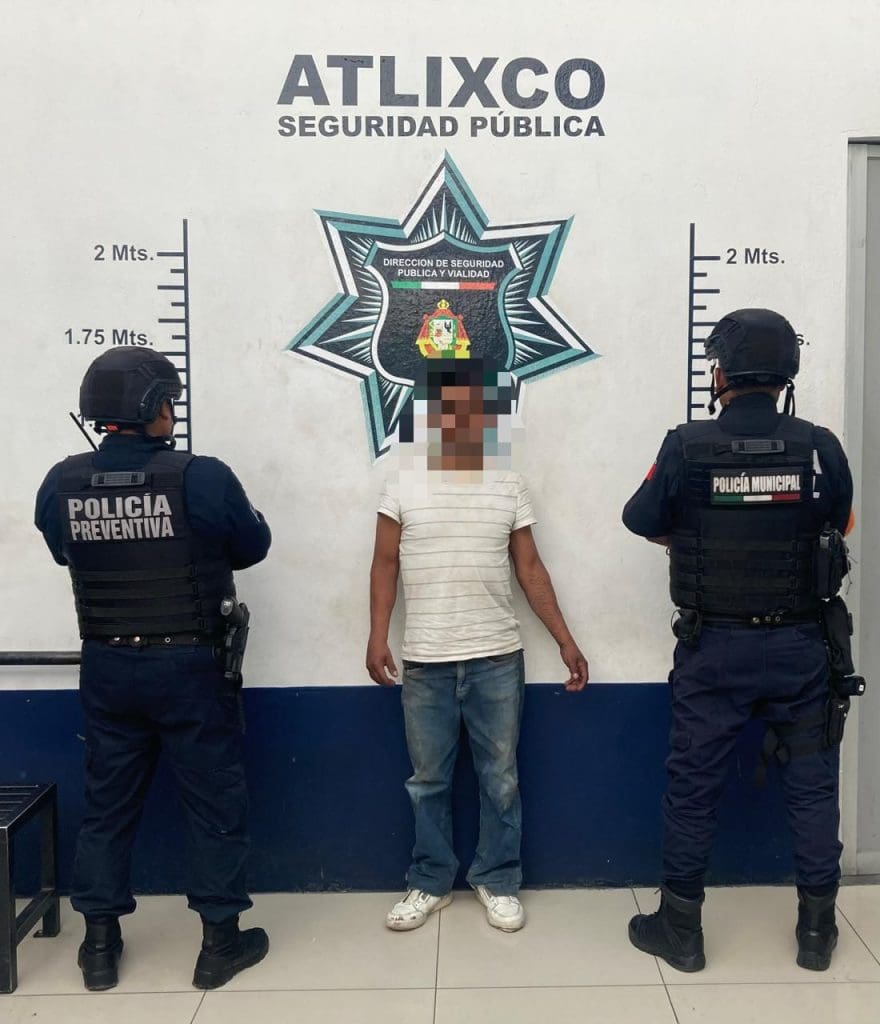 Detenido tras robo en Atlixco