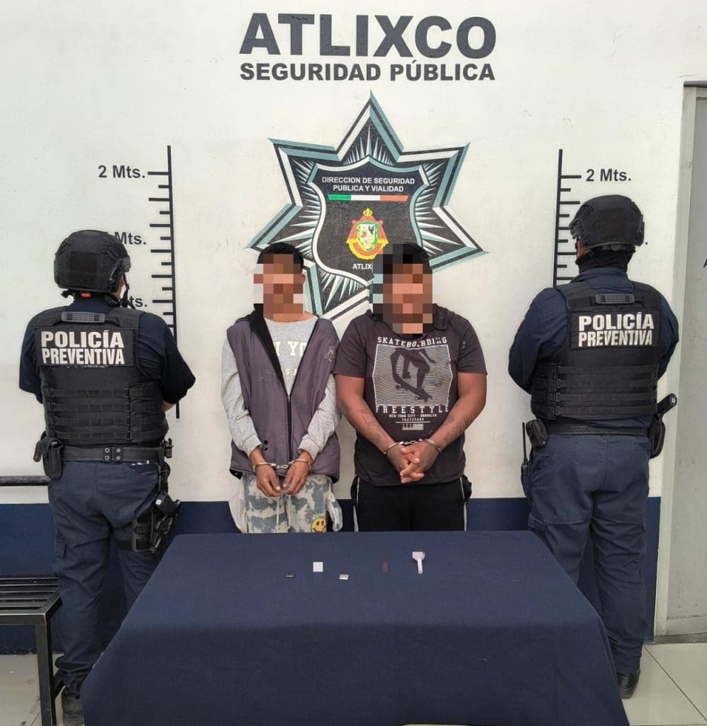 Detenidos en colonia Revolucion Atlixco