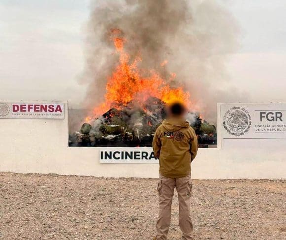 FGR incinera cerca de dos toneladas de narcóticos en Chihuahua