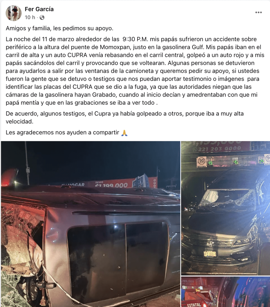 Fer Garcia Accidente Periferico Ecologico