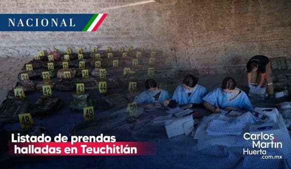 Fiscalía de Jalisco publica listado de prendas halladas en Teuchitlán, Jalisco