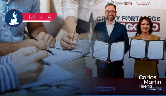 Puebla y Nafin firman convenio para capacitar a emprendedores y MiPymes en 2025