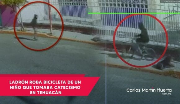 Roban bicicleta a niño mientras tomaba catecismo en iglesia de Tehuacán