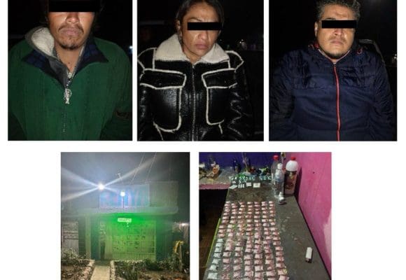 Cae banda con droga y medicamentos controlados en cateo en Tlahuapan