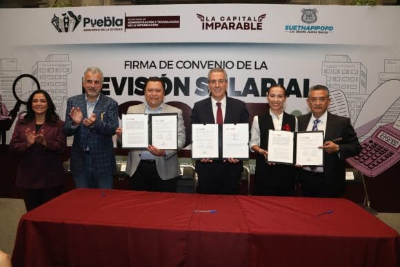 Firman convenio de revisión salarial 2025 Gobierno de la ciudad y sindicato