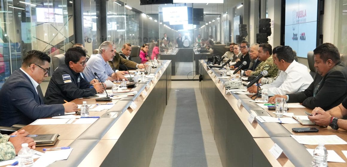 Mesa de seguridad municipal en Puebla; refuerza estrategia con participación multinivel