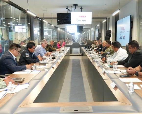 Mesa de seguridad municipal en Puebla; refuerza estrategia con participación multinivel