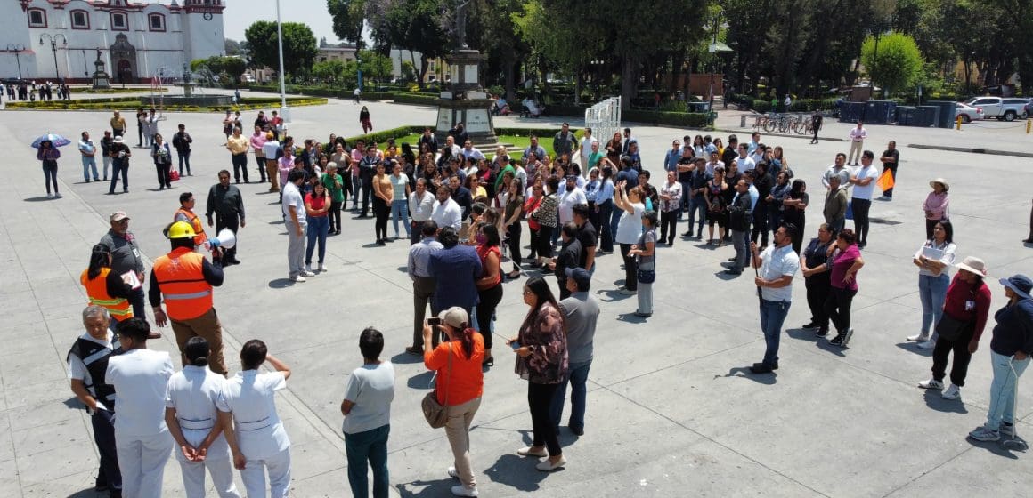 San Pedro Cholula participa activamente en el Primer Simulacro Nacional 2025