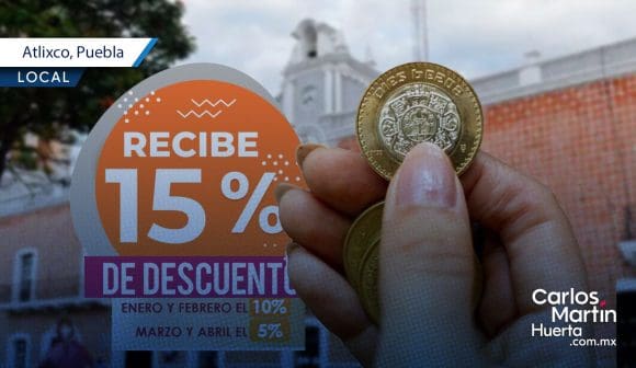 Aprovecha últimos días de descuento en el pago predial en Atlixco