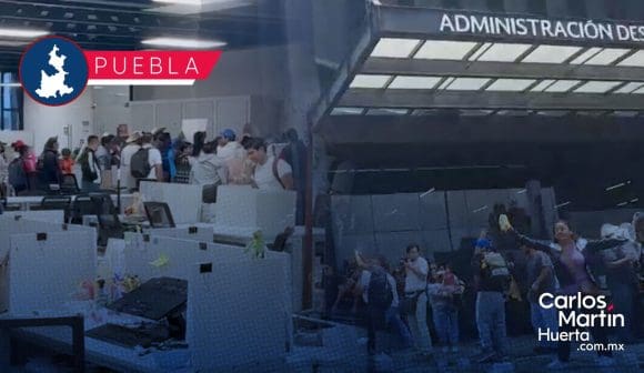 Portada Campesinos toman oficinas del SAT Angelópolis en protesta; exigen devolución de impuestos CMH Campesinos toman oficinas del SAT Angelópolis en protesta; exigen devolución de impuestos